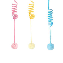 Cats Spring Toys, Self- Hanging Stretchable Cats Spring with Bell, 3 Pack Soft Plush Interactive Cats Toys