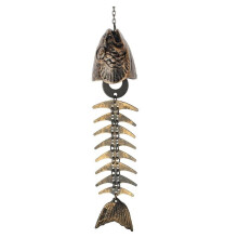 Fisch-Windspiel, Fischskelett-Windspiel, FischgräTen-Windspiel Aus Gusseisen, Vintage-Windspiel Aus Metall für Den AußEnbereich, Beruhigend