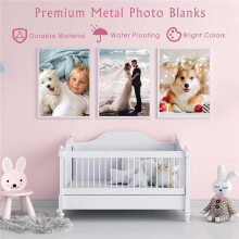 20 PièCes D'éBauches de Sublimation en Aluminium, Presse à Chaud, éBauches de Photos en MéTal, Bricolage, Signe MéTallique Vierge, éBauches