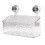 1PCS Rotating Suction Cup Storage Rack Bathroom Non Perforated Wall Mounted Organizing and Storage Box Transparent,L 1