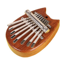 Kalimba 8 Key Exquisite Finger Thumb Piano,Gift for Beginners Music Lovers Players,Cute Pendant Cat