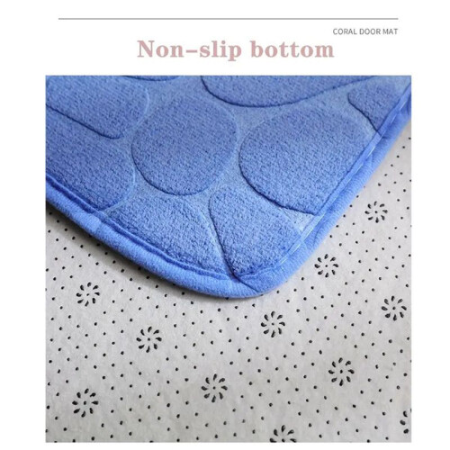 Bath Mat Cobblestone Bathroom Rugs Water Absorbent Bath Mats for Bathroom Machine Washable Bath Rugs(50X80cm,) 2