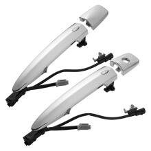 1Pair Front Door Exterior Handle Chrome W/ Entry for Leaf Maxima Sentra 2009-2018 80645-1AA0A 80640-1AA0B
