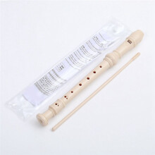 Yellow-8 Holes Soprano Recorder with Cleaning Rod, German Style C Key Recorder for Kids Beginners Students
