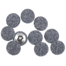10 StüCk mit Stoff üBerzogene KnöPfe mit MetallknöPfen für AnzüGe, Kleider, Blusen, Pullover, StoffknöPfe, Grau, 25 Mm