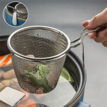 2St Rostfritt StåL Durksil Mat KöK Durkorggar Hot Pot Frityrsilar Servering Nudlar, L
