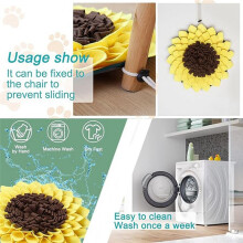 Pet Dog Snuffle Mat Nose Smell Training Sniffing Pad Slow Feeding Bowl Food Dispenser Relieve Stress Sunflower Puzzle