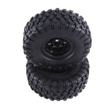 4-Teiliges 120-Mm-Metall-1,9-Zoll-Beadlock-Radfelgen-Gummireifen-Set für 1/10 RC Crawler Car TRX4 RC4WD D90 Axial SCX10