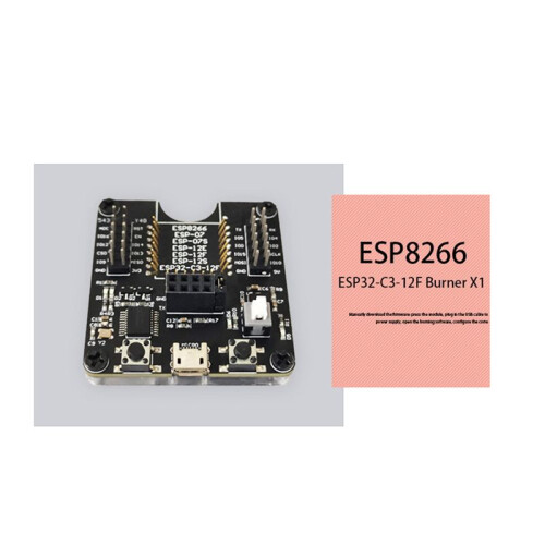 ESP8266 Test Rack Modul Programmierer UnterstüTzung ESP-01 01S 12 ESP32-C3-12F Tragbares Multifunktionsmodul 2