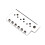 6-SträNgad Tremolo Bridge Plate för Strat Elgitarr Tremolo System Bridge Delar 4