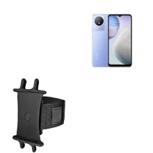 Phone Armband for Vivo Y11 2023, Adjustable Sport Holder for Running and Workout, Jet Black