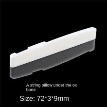4 Szt 6-Strunowa Gitara Akustyczna SiodłO Mostka Kostnego 72 Mm i NakręTka 43 Mm NakręTka Kostna GóRna Poduszka Ludowa Poduszka Ludowa Dolna