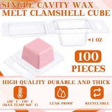 Wax Melt Mallen Clear 1 Oz Vierkante Kaars Mallen voor DIY Chocolade Wax Melt Wickless Kaarsen Zeep Maken (100 Stuks)