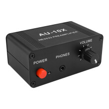 AU-10X NE5532 Audio Signal Preamplifier Headphone Pre AMP Board Gain 20Db RCA 3.5MM Volume Control Tone 12V