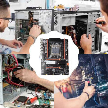 X99 Motherboard+ Cable+ Cable+Baffle+Thermal Grease+Thermal Pad LGA2011 V3 M.2 NVME NGFF Support DDR4 4X16G
