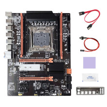Carte MèRe X99+Câble +Câble de Commutation+Baffle+Graisse Thermique+Pad Thermique LGA2011 V3 M.2 NVME NGFF Support DDR4 4X16G
