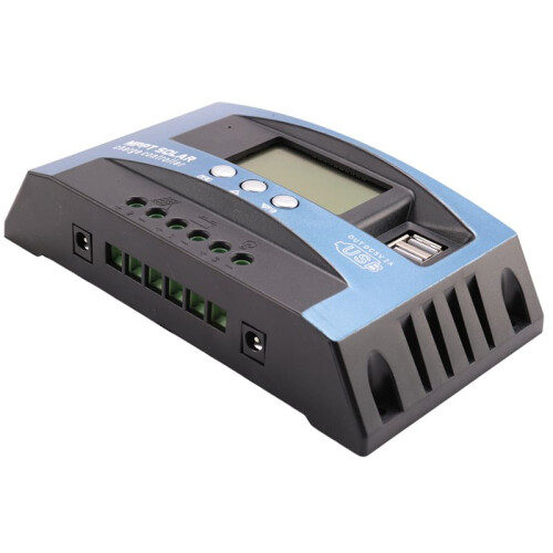100A MPPT Solar Charge Controller Dual USB LCD Display 12V 24V Auto Solar Cell Panel Charger Regulator with Load 1