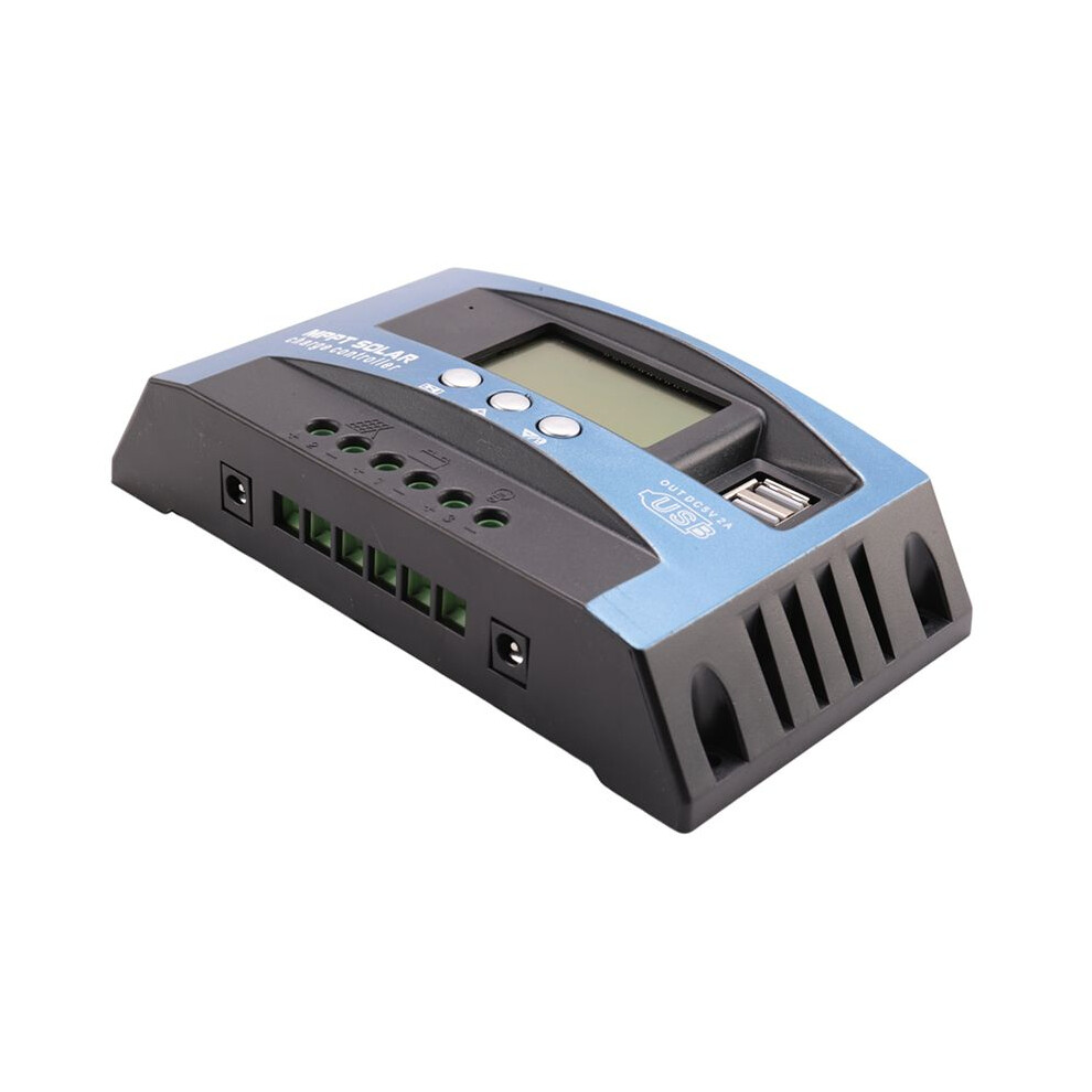 100A Mppt Solar Charge Controller Dual Usb Lcd Display 12V 24V Auto Solar Cell Panel Charger Regulator With Load 4713991718385