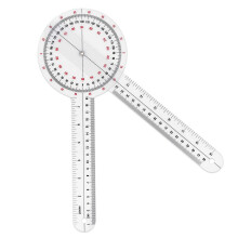 12 Inch Goniometer, Transparante Orthopedische Hoekliniaal Kunststof Goniometer 360 Graden Spinale Goniometer voor Lichaamsmeting