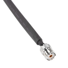Passage de Porte/FenêTre à Travers le Câble Coaxial RF Plat SO239 UHF Femelle Vers UHF Femelle 50 Ohm RF Coax Pigtail Rallonge 30CM