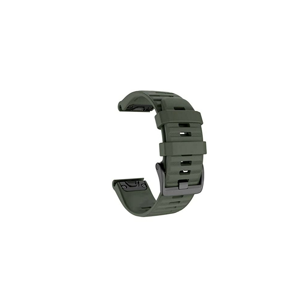 Watch Band 26Mm Army Silicone Strap For Garmin Fenix 5X 6X Pro With Secure Lug Fit Blue 9053599541202