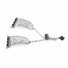 Silver Stainless Steel Strap for Apple Watch 38mm 40mm 41mm for Women Precise Fit