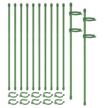 20Er-Pack PflanzenstüTzpfäHle, Verstellbare Garten-Einzelstiel-Blumen-StüTzpfäHle, PflanzenkäFig-StüTzringe