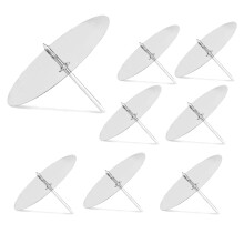Wreath Candle Holder, 8 cm Advent Candle Holder, Metal Candle Holder, Christmas Candle Plate with Spike 8Pcs Silver