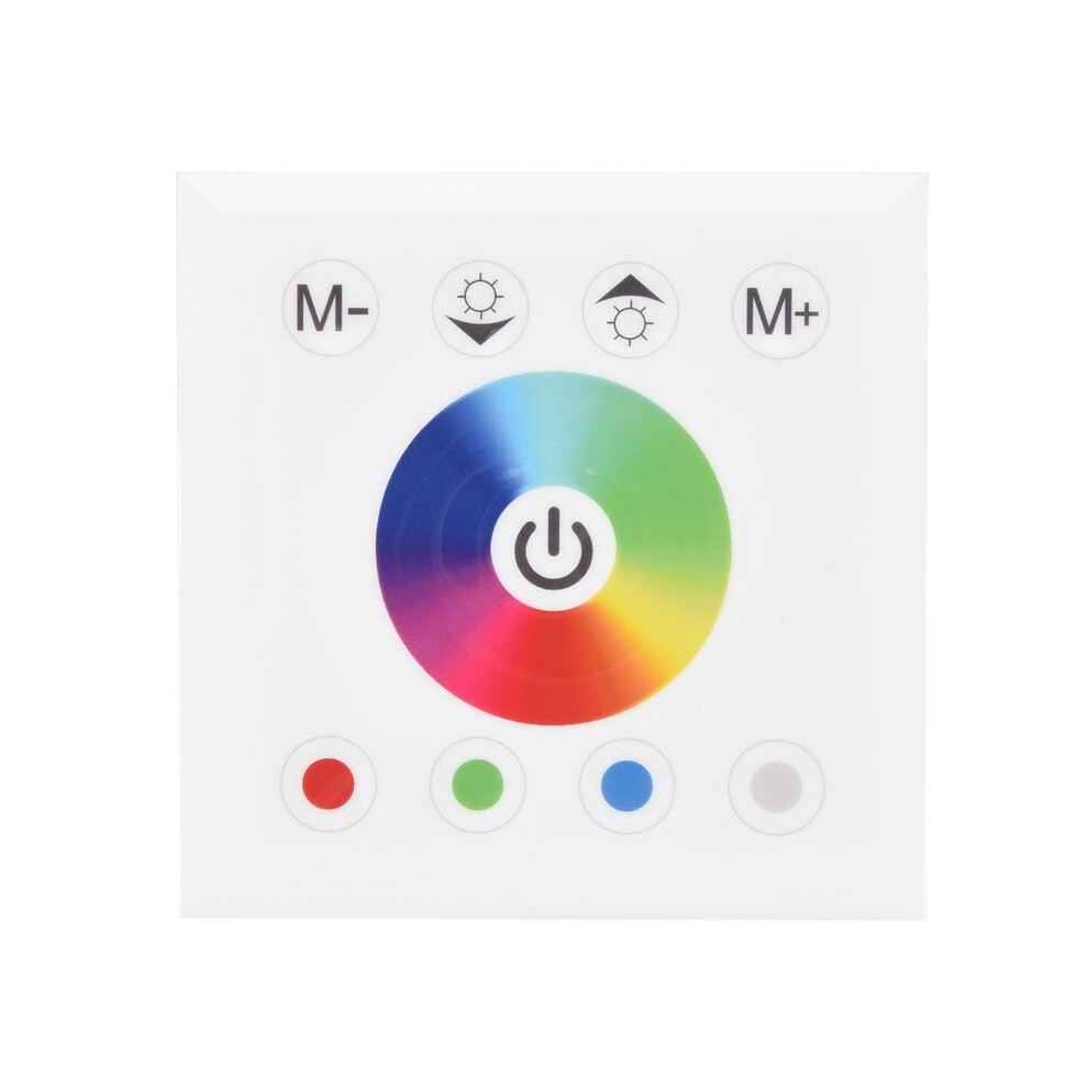 Dc12v-24V Rgb / Rgbw Wall Mounted Touch Panel Controller Glass Panel Dimmer Controller For Led Strips Lamp White 4712044133328