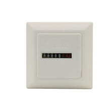 HM-1 Minuterie Compteur Carré NuméRique 0-99999.99 Jauge 0.3W AC220-240V / 50Hz AC Compteur Horaire Compteur Horaire Blanc