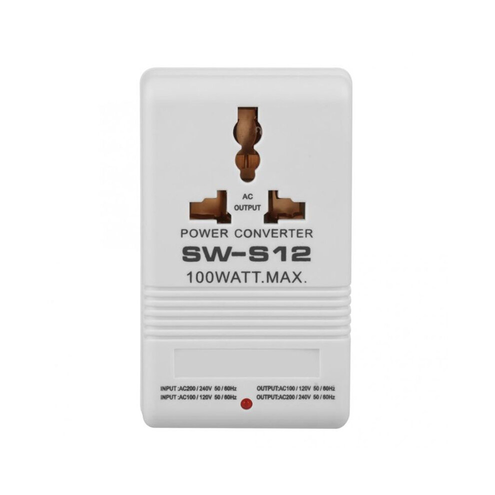 Sw-S12 100W 110V/120V To 220V/240V Step- Down Voltage Transformer Converter Travel Dual Channel Power Converter 6032963209637