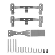 Metal Link Rod Mount Base and Axle  Servo Bracket Mount for WPL C14 C24 C34 C44 C54 1/16 RC Car Upgrade Parts, grey