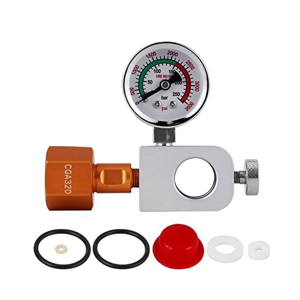 Co2 Refilling Adapter With 3500Psi Pressure Gauge, Soda Terra Co2 Refill Adapter For Filling Soda,Art Soda Cylinder 4713132207358