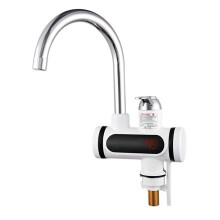 Elektrischer Warmwasserbereiter Wasserhahn Temperaturanzeige Sofortiger Durchlauferhitzer Wasserhahn für KüChe Badezimmer EU-Stecker