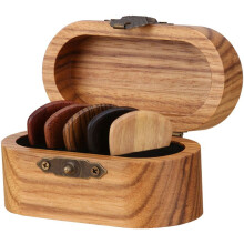 Plectrumhouder met Houten Plectrum,Houten Plectrumvitrine,-Plectrumbox
