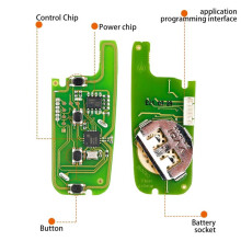 For Xhorse XKFO01EN Universal Wire Remote Key Fob Flip 4 Button for Style for VVDI Key Tool