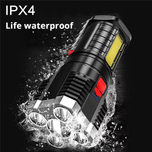 Super Bright Flashlight Ultra Powerful LED Torch Light Rechargeable Side Light 5LED Outdoor Flashlight for Camping 1