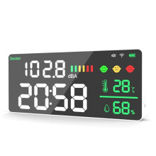 TUYA Wifi Digitale Decibel Geluidsmeter Wandmontage Noise Tester Temperatuur- en Vochtigheidsmonitor LED Groot Scherm