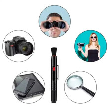 3 in 1 Kit Lens Cleaner Pen Dust Cleaner for DSLR VCR Camera Lenses Filters Cleaning Retractable Black Brush