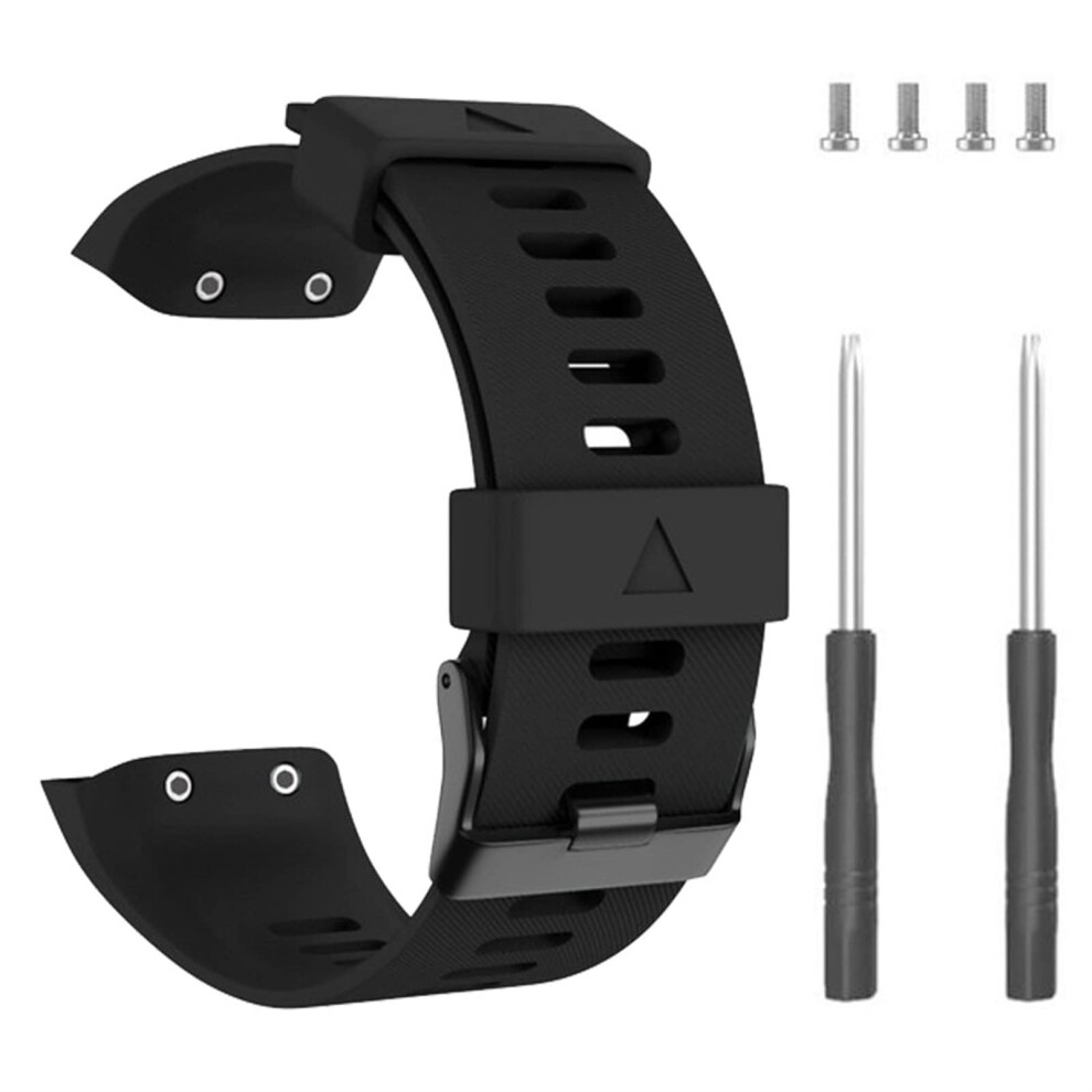 Replacement Band Soft Silicone Strap Wristband Easy Quick Adjustment For Garmin Forerunner 35 Black 9092120145465