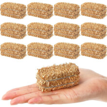 12 Pcs Hay Bales Fall Harvest Decorations Small Decorative Straw Bale for Dollhouse,Western Themed Party Decor