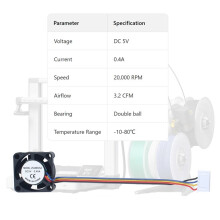 For Bambu A1/A1  2510 Hotend Cooling Fan 3D Printer Replacement Parts for  A1 A1  3D Printer