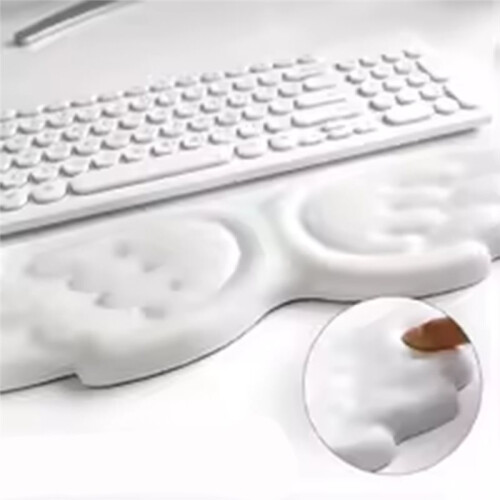 Keyboard Wrist Rest Angel Wing Memory Foam Mouse Pad Set Wrist Support Ergonomic Non-Slip for Computer Laptop Easy Type 2