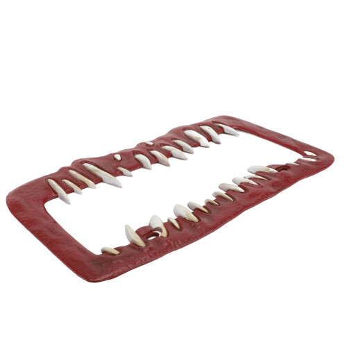 Bloody Teeth Car Plate Frame Fun