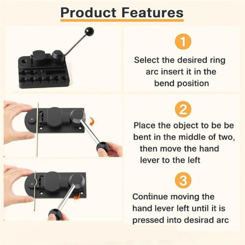 Bender Tool Kit with Adjustable Dies - Precision Wire Bending Tool for Spoon Rings, Soft Jewelry Making for Copper 2