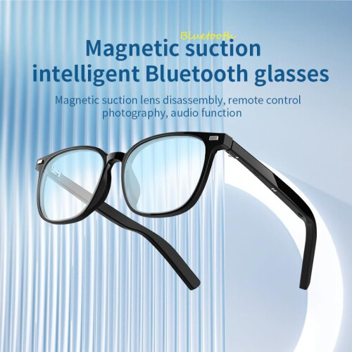 Smart Audio Glasses Bluetooth Calling with Mic, Blue Light Blocking, Voice Assistant, Black Frame 1