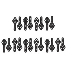 20Pcs CNC Metal Mount Adjust Height Angle Stand for RC Crawler Car Axial SCX10 90046 D90 D110,Black