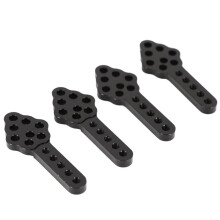 40 Stücke CNC Metall Stoß Dämpfer Halterung Höhen Verstellung Winkel Ständer für RC Crawler Auto Axial SCX10 90046 D90 D110, Schwarz