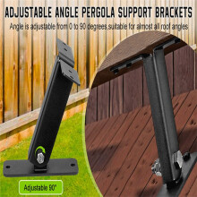 1PCS Patio Roof Riser Heavy Duty Pergola Brackets Kit Stainless Steel 304 Pergola Roof Riser  Brackets Adjustable