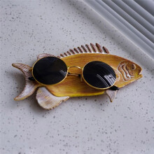 Vintage Style Resin Fish Shaped Jewelry Tray, Dish, Antique Trinket Key Holder Decorative Tray for Display Organizer